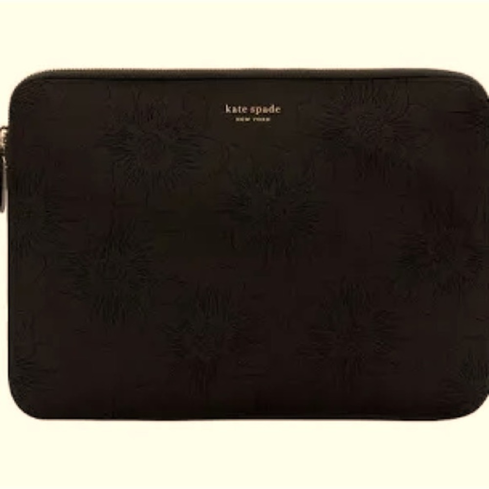 New 16 inch black glitter laptop case with gold hardware